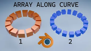 2 Methods of How to Array Object Along Curve Blender Tutorial