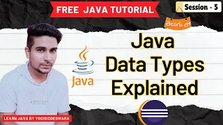 Java Data Types Explained Free Java Tutorial in Telugu Java Tutorial