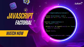 Find Factorial of Any Numbers in JavaScript JavaScript Tutorials for Beginners Tutort Academy
