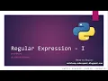 Regular Expression - I in Python