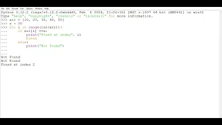 Python program WAP in array to find array using linear search