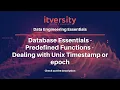 Database Essentials - Predefined Functions
