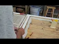 Screen repair of a wood screen door