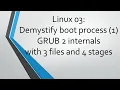Linux 03 Demystify boot process 1 - GRUB 2 internals with 3 files and 4 stages