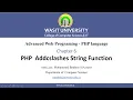 38 PHP Addcslashes String Function