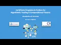 University Certificates in Python for Algorithmic Trading Computational Finance