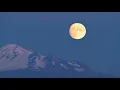 Beautiful Full Moon rise Over Mountain Time Lapse 4K s