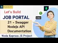 Swagger API Documentation Job Portal Application Nodejs Project Nodejs Tutorial Nodejs Course