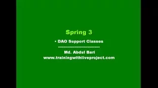 Spring JDBC Class Lecture DAO Support Classes - 04