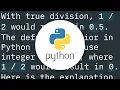 Computing total - seconds in Python for datetime module with true division enabled