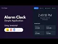 Build an Alarm Clock App Using HTML CSS JavaScript Full Project Tutorial for Beginners