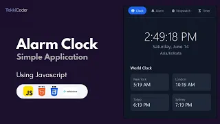 Build an Alarm Clock App Using HTML CSS JavaScript Full Project Tutorial for Beginners