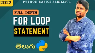 Python For Loop In Telugu 2022 Loops In Python In Telugu Python Tutorial In Telugu