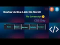 Navbar Active Link On Scroll With CSS Only Active Nav Link No Javascript