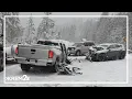 Stevens Pass closed after 3-car crash