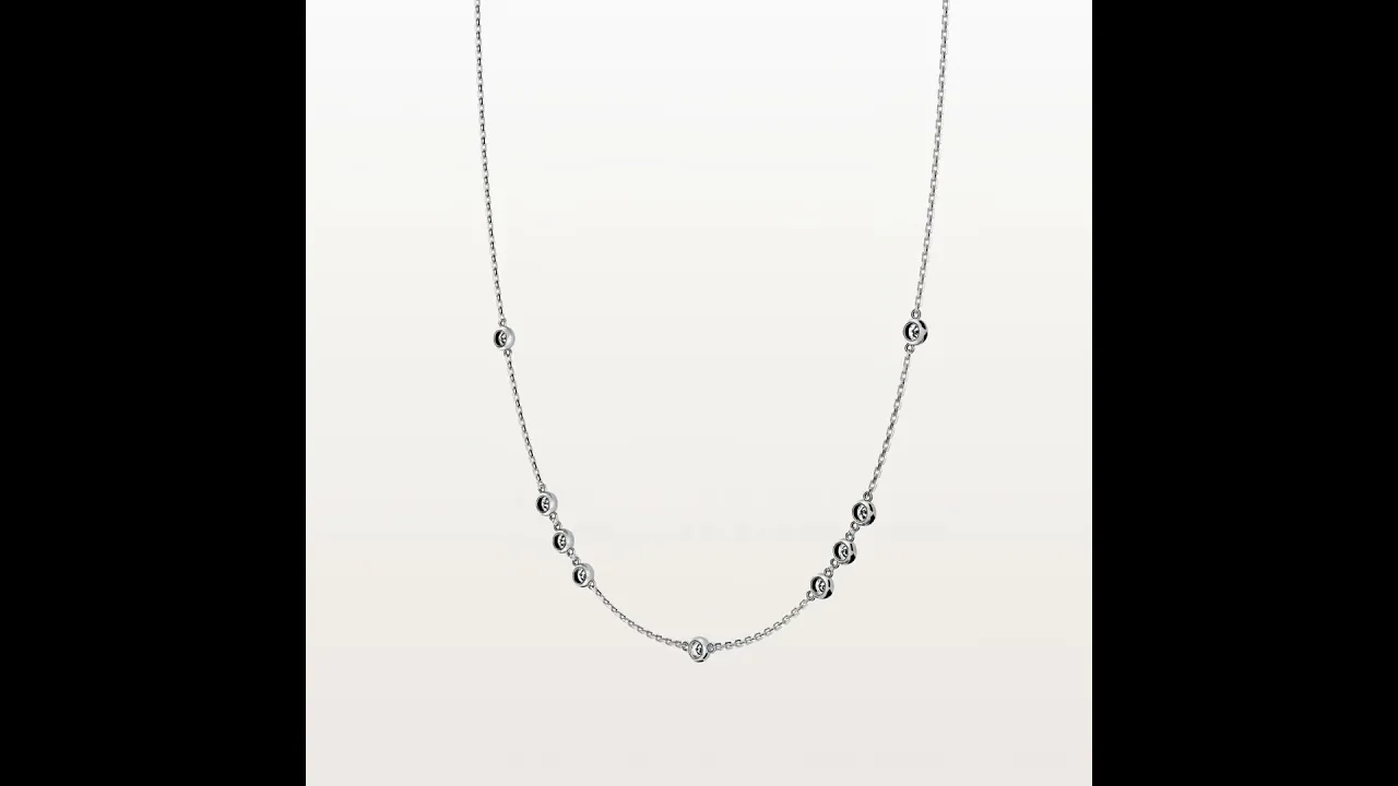 No Rules | Floating Diamond Station Necklace