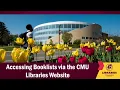 Accessing Booklists on the CMU Libraries Website