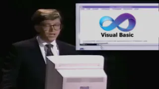 Bill Gates Gives a Live Demo of Visual Basic in 1991