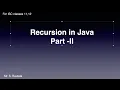 Recursion in Java Part II