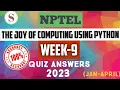 The Joy of Computing using Python NPTEL WEEK-9 Quiz Assignment answers 2023