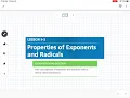Properties of Exponents and Radicals Lesson 5-2