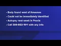 Police Body found in Kewanee