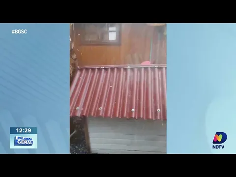 Chuva de granizo é registrada no município de Bom Retiro