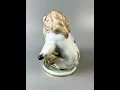 Lomonosov LFZ Lion and Hare Rabbit Bunny Figurine