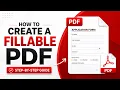 Create a Fillable PDF for Free