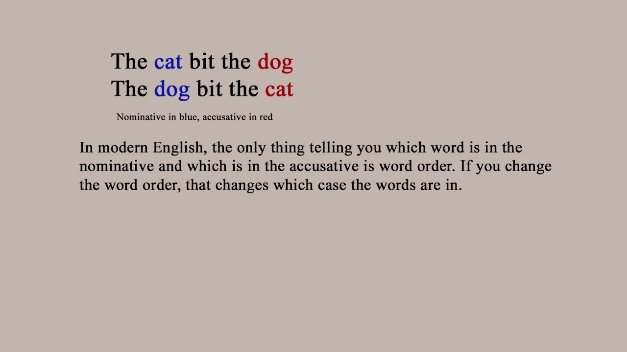 Case & Gender in Old English