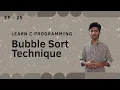 bubble sort technique in c language Telugu full explanation with code