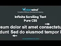 Infinite Scrolling Text with CSS