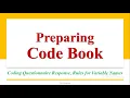 How to Prepare SPSS Codebook Rules for Variable Name Codebook Lecture 02