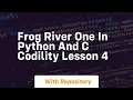 frog river one in python and c codility lesson 4