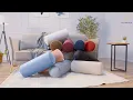 MY ARMOR Memory Foam Orthopedic Round Bolster Bed Pillow