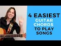 4 EASIEST Absolute Beginner Guitar Chords To Play REAL Songs