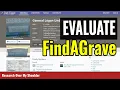 How to Evaluate a Find A Grave Memorial - Genealogy Research Basics
