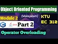 Module 2 Part 2 Operator Overloading Object Oriented Programming KTU C
