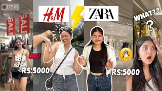 Zara Vs H&M shopping challenge ❤️✨10K budget😍🫢This one was tough 😂🤪||Yashasvi Rajpoot|| 