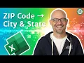 How to Get City State from ZIP Code in Excel with Power Query Free Web API