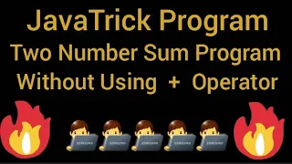 Java Program Sum of two Numbers without using Plus Operator