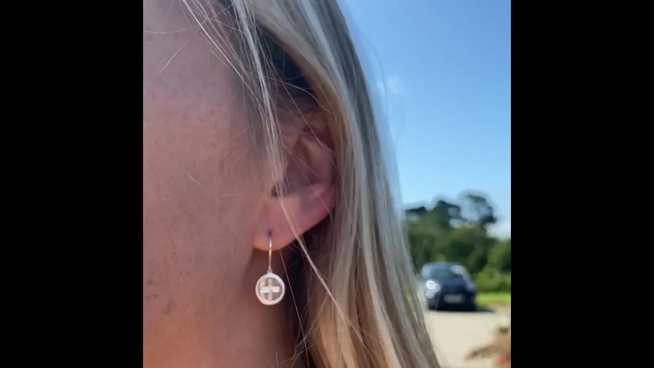 Ailm Symbol Silver Earrings (Symbolising Wellbeing)