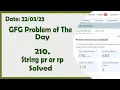 String rp or pr C GFG Daily Problem