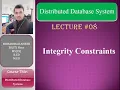 Integrity Constraints Distributed database lecture 8