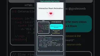 Interactive Heart Animation HTML CSS JS Tutorial