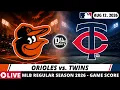 BALTIMORE ORIOLES VS MINNESOTA TWINS MLB Game Score Radio Play-by-Play - AUG 12 2026