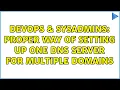 DevOps SysAdmins Proper way of setting up one DNS server for multiple domains 3 Solutions