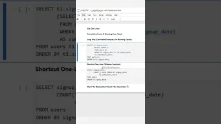 SQL One-Liner Cumulative Count Running User Totals