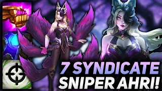 SNIPER AHRI CARRY WITH 7 SYNDICATE RESISTANCES!! | Teamfight Tactics Patch 12.4