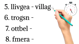 Rearrange the jumbled letters Jumbled words